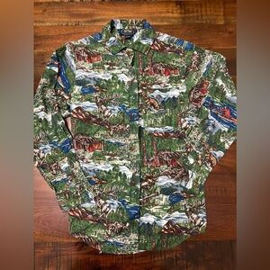 British Khaki | Cabin Moose button down shirt